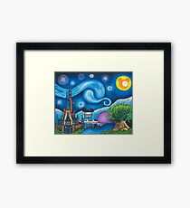 Starry Night Over the World Framed Print
