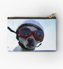 Chihuahua and the Bike Safety Message Studio Pouch