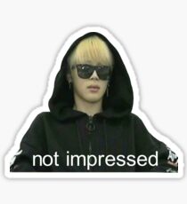 Pegatina Jimin no está impresionado