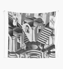Escher geometric convex concave geometry Wall Tapestry