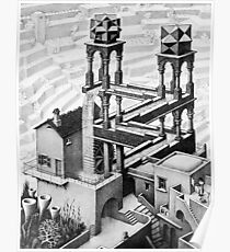 Escher-Wasserfallgeometrie geometrisch mathematisch Poster