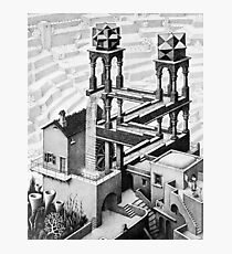 Escher waterfall geometry geometric mathematic Photographic Print