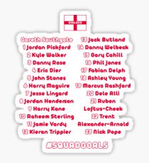 SQUAD GOALS - World Cup England Football 2018 Sticker