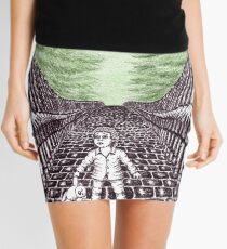 Nightmare surreal pen ink and pencil drawing Mini Skirt