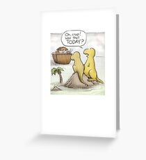 Funny dinosaurs and Noah’s ark tee Greeting Card