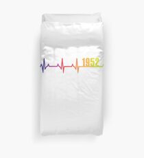 1952 Heartbeat Birthday Gift LGBT Pride Duvet Cover