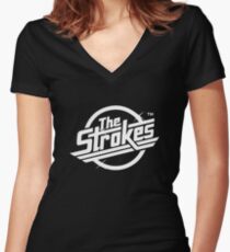 the strokes Women's Fitted V-Neck T-Shirt