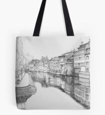 Strasbourg Reflections on River Ill Tote Bag