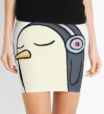 Chill Penguin With Headphone Mini Skirt
