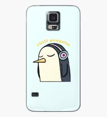 Chill Penguin With Headphone Case/Skin for Samsung Galaxy