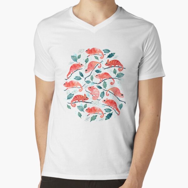 Chameleon garden V-Neck T-Shirt