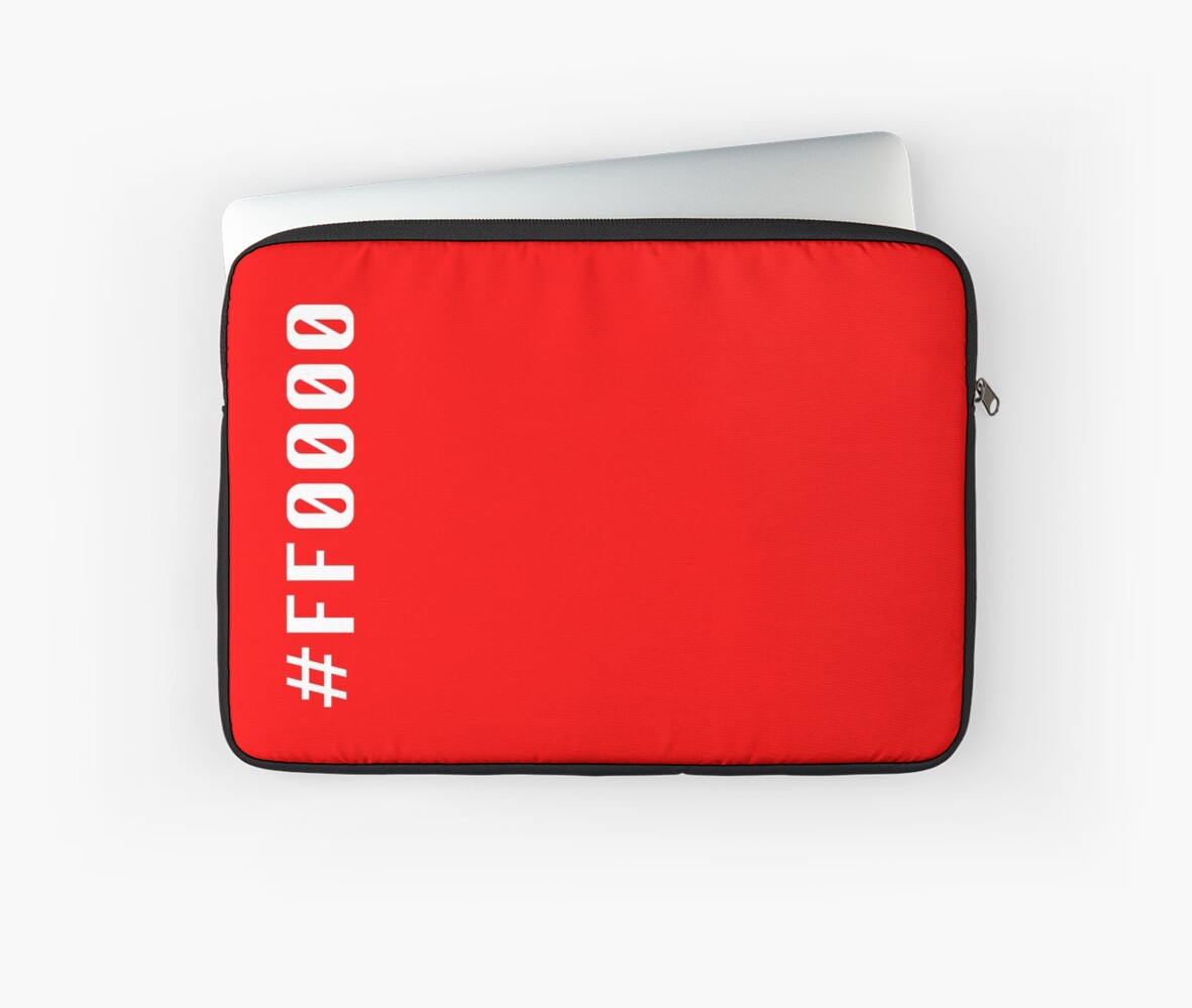 red-hex-code-ff0000-laptop-sleeves-by-grathicks-redbubble