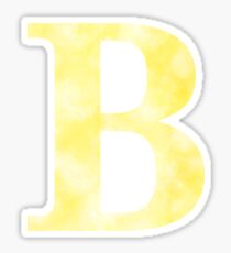 Letter B - Yellow Sticker