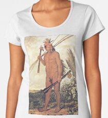 HD Brazilian Indian warrior, by Albert Eckhout (1 of 8) HIGH DEFINITION Women's Premium T-Shirt