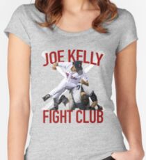 Boston Baseball Red Joe Kelly Fight Club Fan T-Shirt for Men, Women & Kids Sox Women's Fitted Scoop T-Shirt