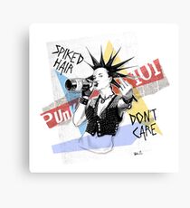 Punk 101: Spiked Hair, Don't Care Canvas Print