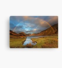 Wasdale and Wastwater Rainbow in the English Lake District Canvas Print