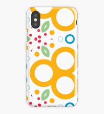 colorful circle rings creative seamless repeat pattern iPhone Case