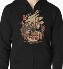 Ramen pool party Zipped Hoodie