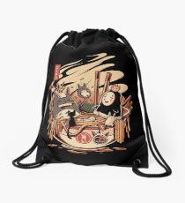 Ramen pool party Drawstring Bag