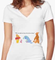 Quote Inspired Silhouette Women's Fitted V-Neck T-Shirt