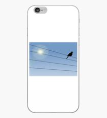Crow Perched on Wire iPhone Case
