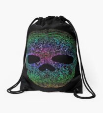 Rainbow skull Drawstring Bag
