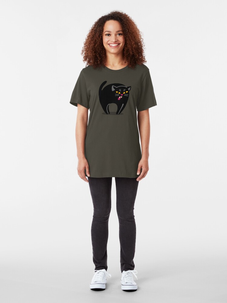 Alternate view of The Hissy Cat! Slim Fit T-Shirt