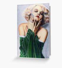 Jean Harlow Color Pencil @ www.KeithMcDowellArtist.com Greeting Card
