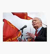 Tony Benn keeps the red flag flying Photographic Print