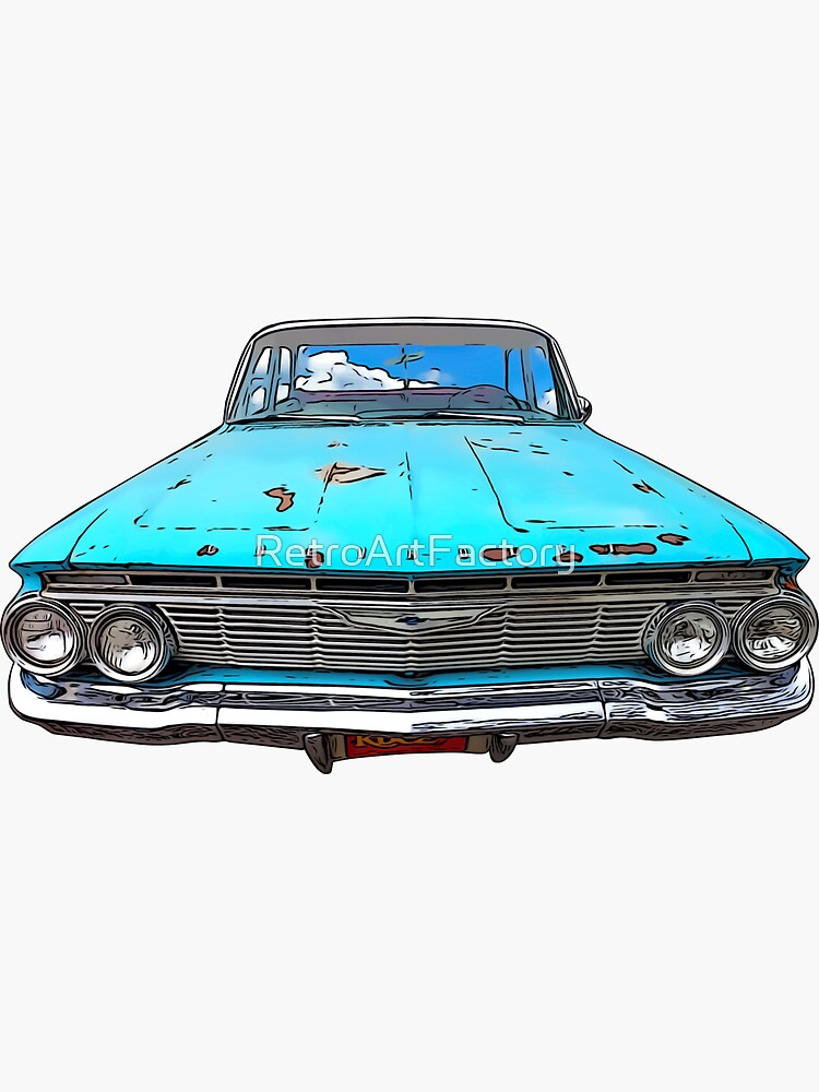 60's Vintage Car by RetroArtFactory