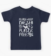 Bitte halten Sie die Sea Plastic Free Marine Tiere. Kinder T-Shirt