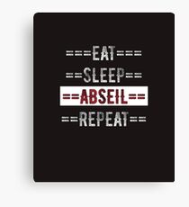 Eat Sleep Abseil Repeat Rock Climbers Gift Canvas Print