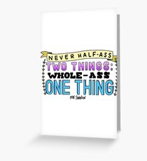 Ron Swanson Parks and Recreation Quote Greeting Card