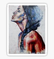 Woman - Red profile Sticker