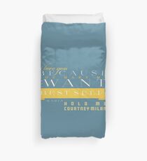 hold me. // typo Duvet Cover