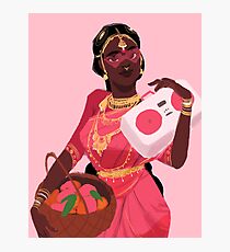 Boombox Lady Photographic Print