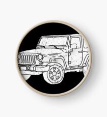 Jeep - White Clock