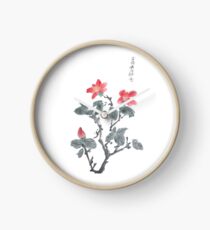 red flowers Clock