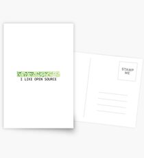 Github contributions: I like open source Postcards