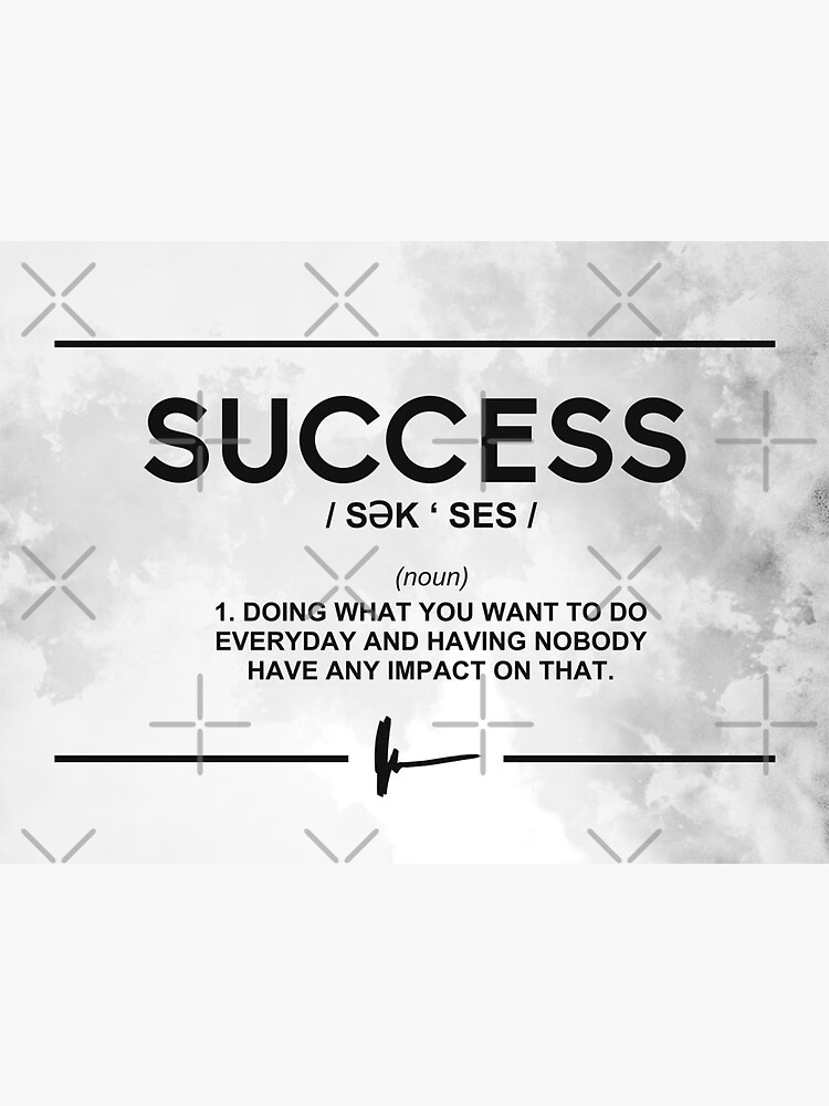 "Success Noun Verb Motivation" Sticker by SuccessHunters Redbubble