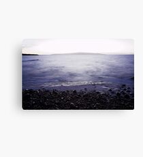 dusk over Kahoolawe island from volcanic beach, Wailea, Maui, Hawaii Canvas Print