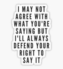 Defend Your Right to Free Speech 2 Sticker