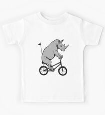 Nashorn auf Fahrrad, Nashorn auf Fahrrad Kinder T-Shirt