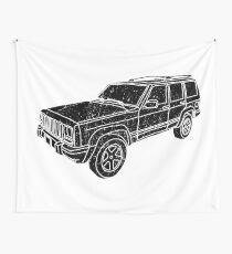 Jeep Cherokee - Black Wall Tapestry