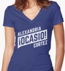 Alexandria Ocasio Cortez Women's Fitted V-Neck T-Shirt