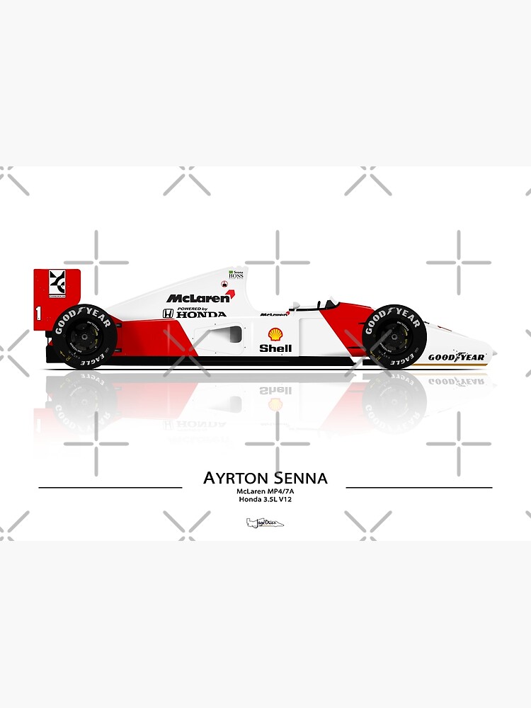 F1 - Ayrton Senna - McLaren MP4/7A Art Print by JageOwen
