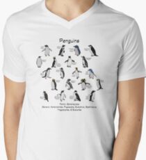 Penguins Men's V-Neck T-Shirt