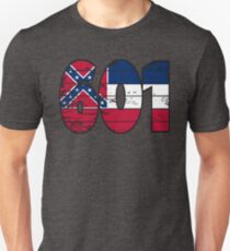 LOVE THAT 601 LIFE - YOUR FAVORITE AREA CODE WITH A HEAVY WOOD OVERLAY DISTRESS Unisex T-Shirt