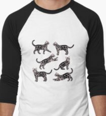 Camiseta ¾ bicolor para hombre Pelo corto americano